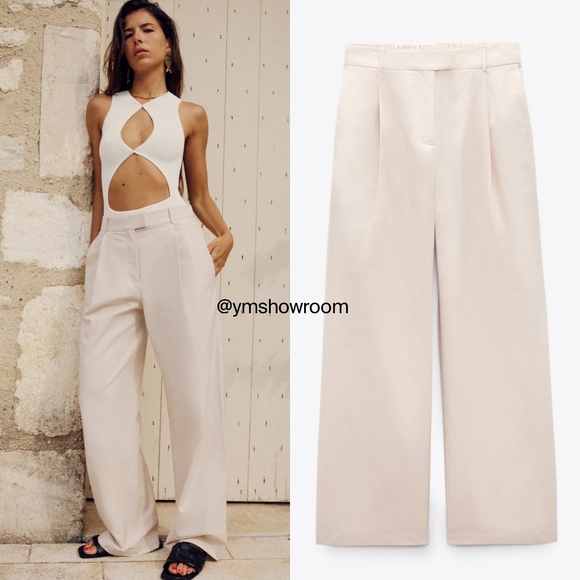 Zara Pants - ZARA Straight palazzo pants